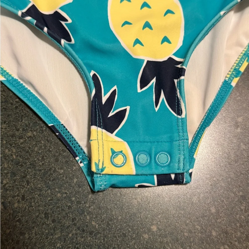 Carter’s 24M Infant One-Piece Pineapple Print Swimsuit Blue and Yellow
